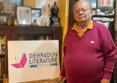 Ruskin Bond Unveils Dynamic New Logo for Dehradun Literature Festival’s 5th Edition